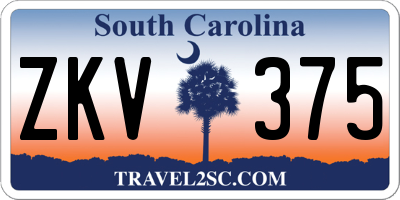SC license plate ZKV375