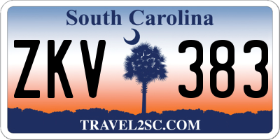 SC license plate ZKV383