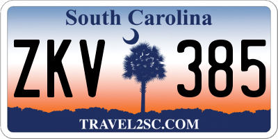 SC license plate ZKV385