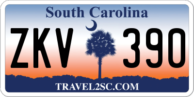 SC license plate ZKV390