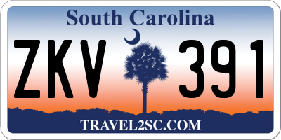 SC license plate ZKV391