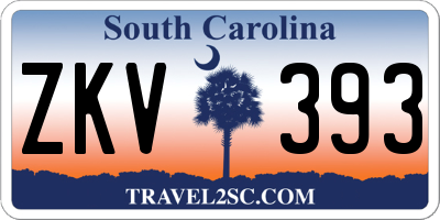 SC license plate ZKV393