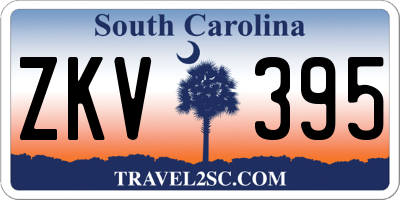 SC license plate ZKV395
