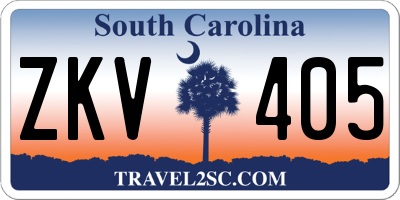 SC license plate ZKV405