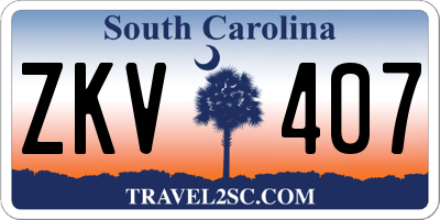 SC license plate ZKV407