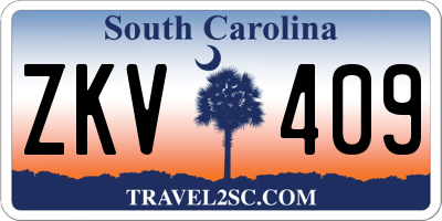 SC license plate ZKV409