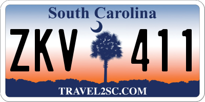 SC license plate ZKV411