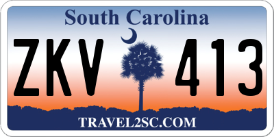 SC license plate ZKV413