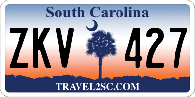 SC license plate ZKV427
