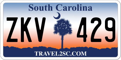 SC license plate ZKV429
