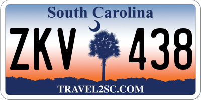 SC license plate ZKV438