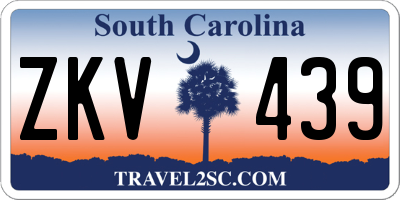 SC license plate ZKV439