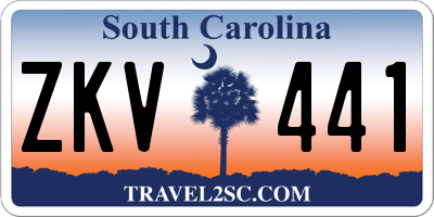 SC license plate ZKV441