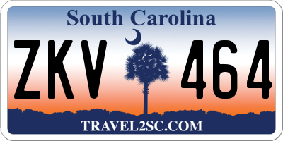 SC license plate ZKV464