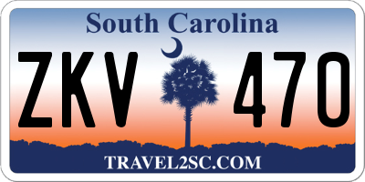 SC license plate ZKV470