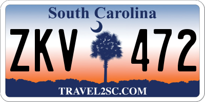 SC license plate ZKV472