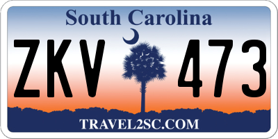 SC license plate ZKV473