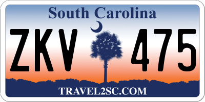 SC license plate ZKV475