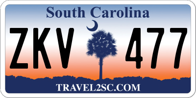 SC license plate ZKV477