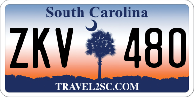 SC license plate ZKV480