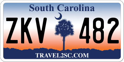 SC license plate ZKV482