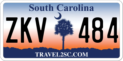 SC license plate ZKV484