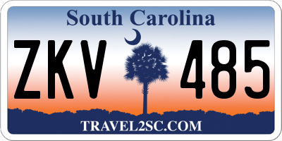 SC license plate ZKV485