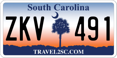 SC license plate ZKV491