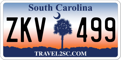 SC license plate ZKV499