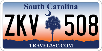 SC license plate ZKV508