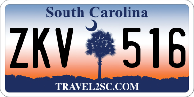 SC license plate ZKV516