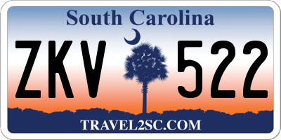 SC license plate ZKV522