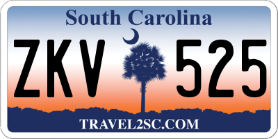SC license plate ZKV525