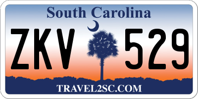 SC license plate ZKV529