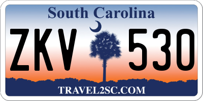 SC license plate ZKV530