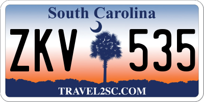 SC license plate ZKV535