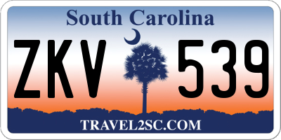 SC license plate ZKV539