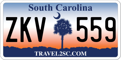 SC license plate ZKV559