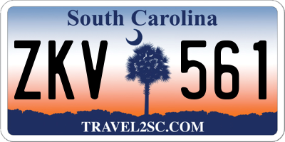 SC license plate ZKV561
