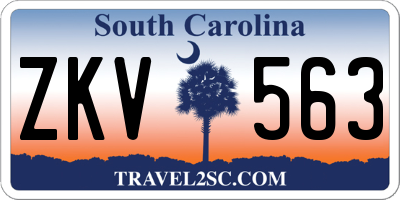 SC license plate ZKV563