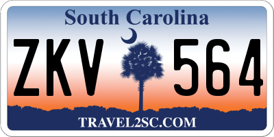 SC license plate ZKV564