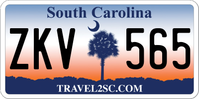 SC license plate ZKV565
