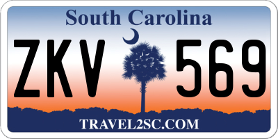 SC license plate ZKV569