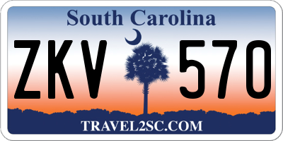 SC license plate ZKV570