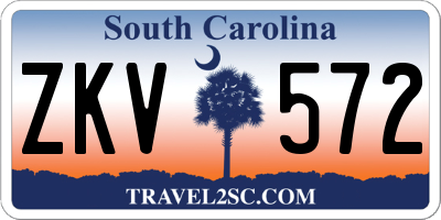 SC license plate ZKV572