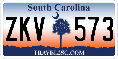 SC license plate ZKV573