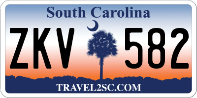 SC license plate ZKV582