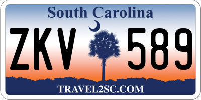 SC license plate ZKV589