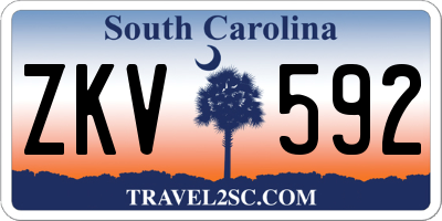 SC license plate ZKV592