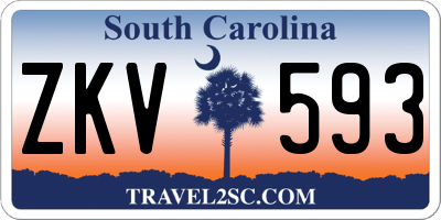 SC license plate ZKV593